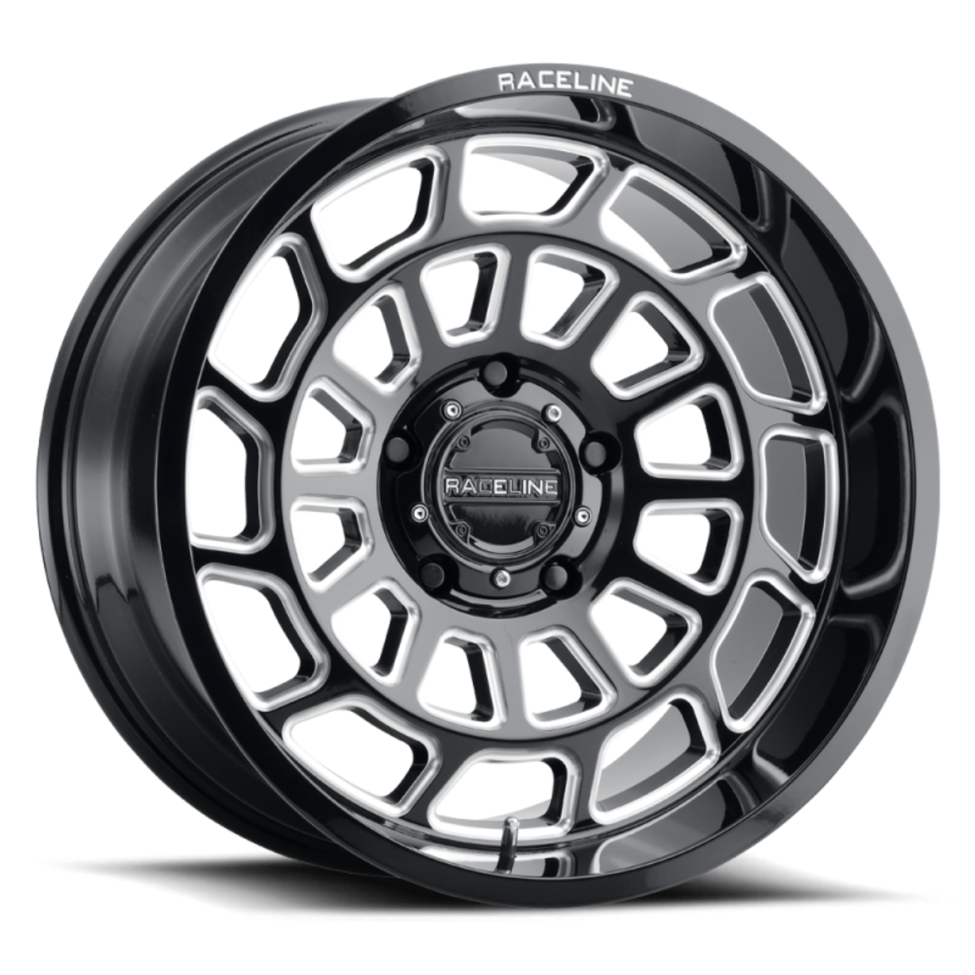 Picture of Raceline 955M Warp 22x12in - 8x165-1 BP - -44mm Offset - 125-2mm Bore - Satin Black & Milled Wheel