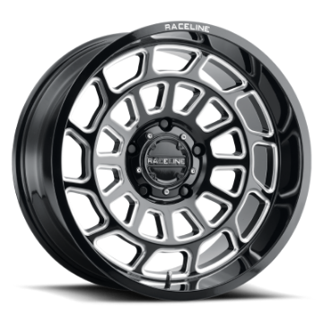 Picture of Raceline 955M Warp 22x10in - 6x135 BP - -19mm Offset - 87-1mm Bore - Satin Black & Milled Wheel