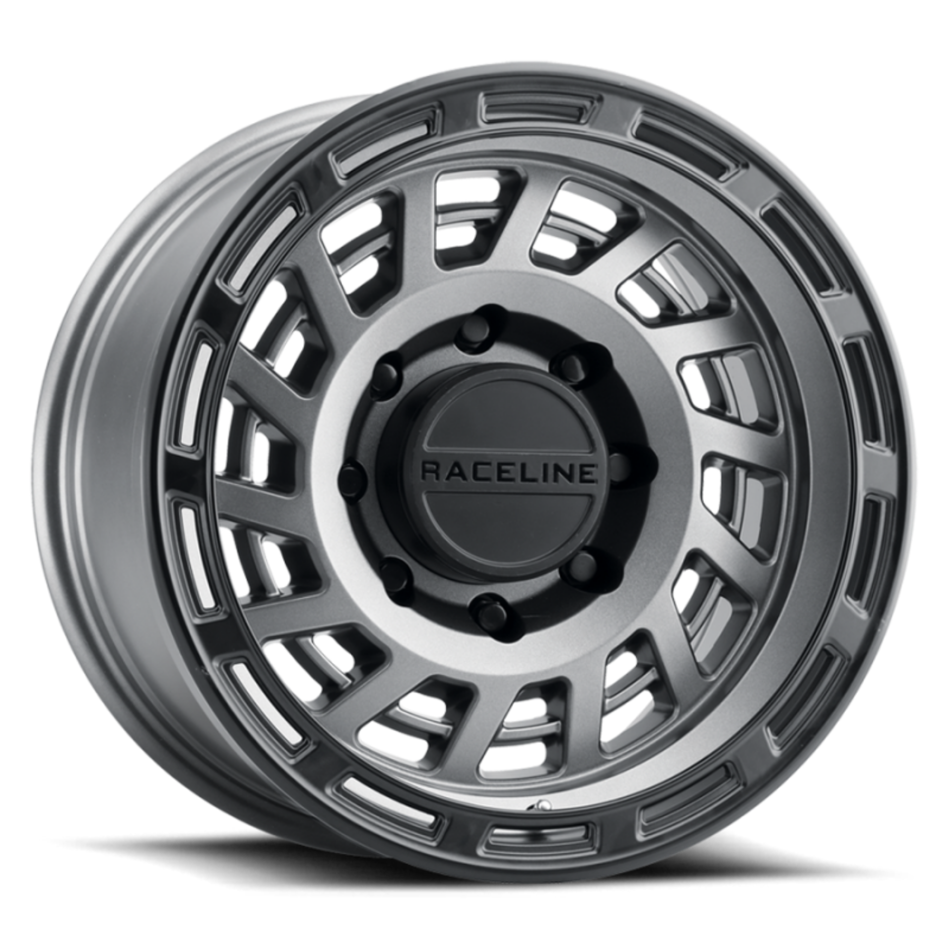 Picture of Raceline 957GB Halo 18x9in - 8x180 BP - 18mm Offset - 130-81mm Bore - Gunmetal & Black Lip Wheel
