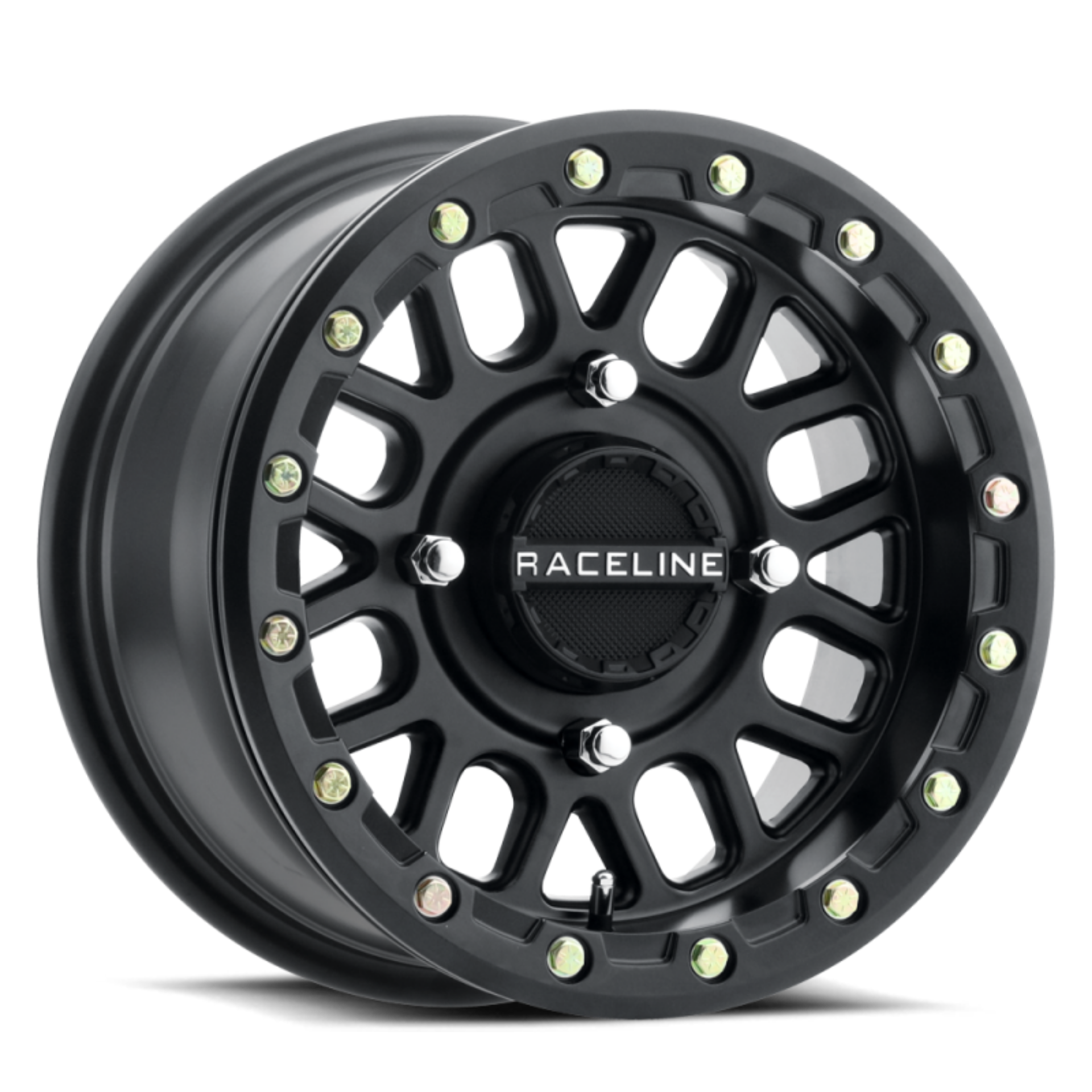 Picture of Raceline A92B Podium 14x7in - 4x137 BP - 38mm Offset - 110-18mm Bore - Satin Black Beadlock Wheel