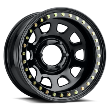 Picture of Raceline RT51 Daytona Rock 17x8in-8x165-1 BP--25mm Offset-130-81mm Bore - Gloss Black Beadlock Wheel