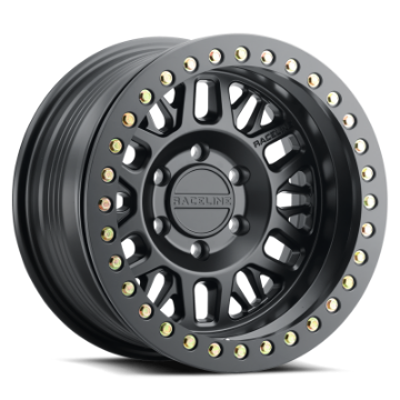 Picture of Raceline RT951B Ryno 17x9in - 6x135 BP - -12mm Offset - 87-1mm Bore - Satin Black Beadlock Wheel