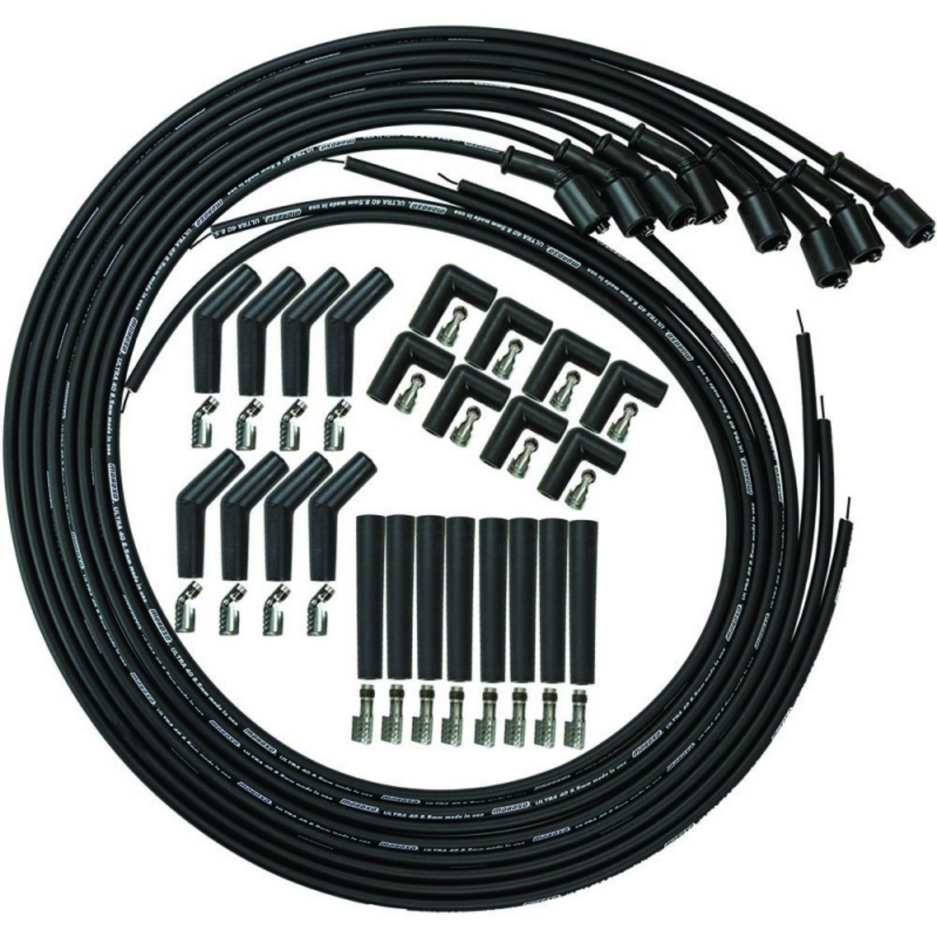 Picture of Moroso GM LS-LT 8-5mm Ultra 40 Universal Wire Set - Black w-90-135-Straight Plug Ends