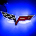 Picture of Oracle Chevrolet Corvette C6 Illuminated Emblem - Blue