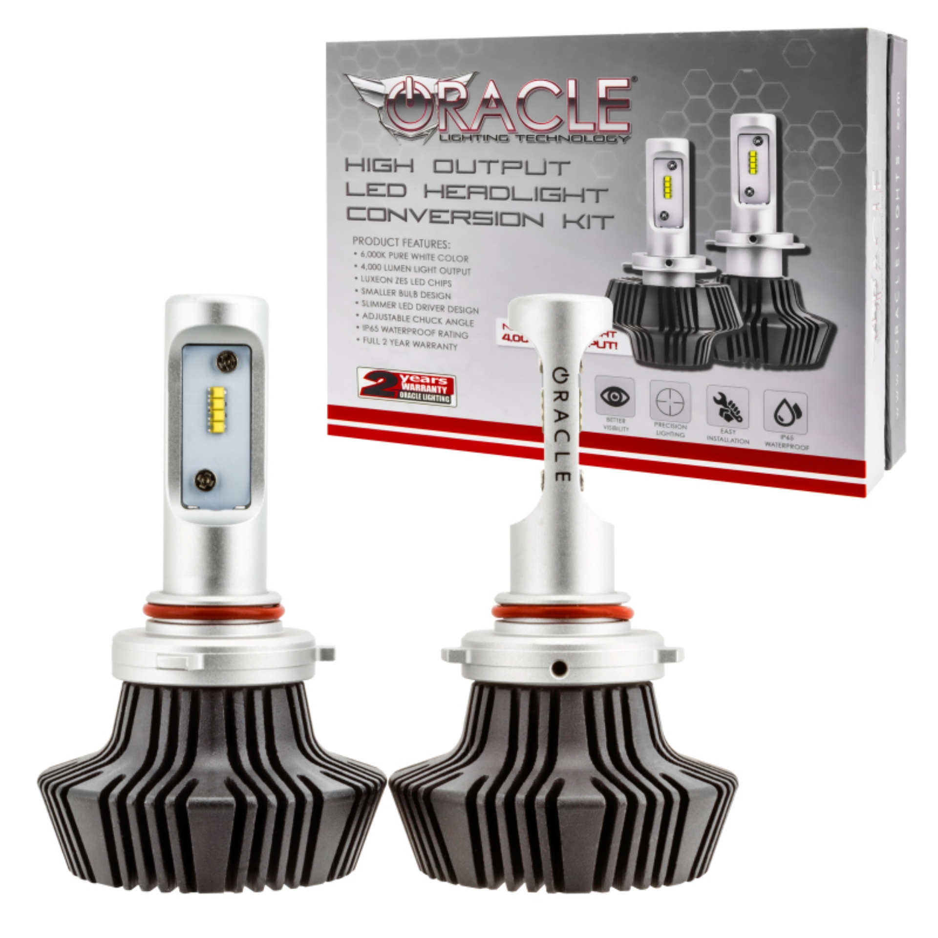 Picture of Oracle 9005 4000 Lumen LED Headlight Bulbs Pair - 6000K