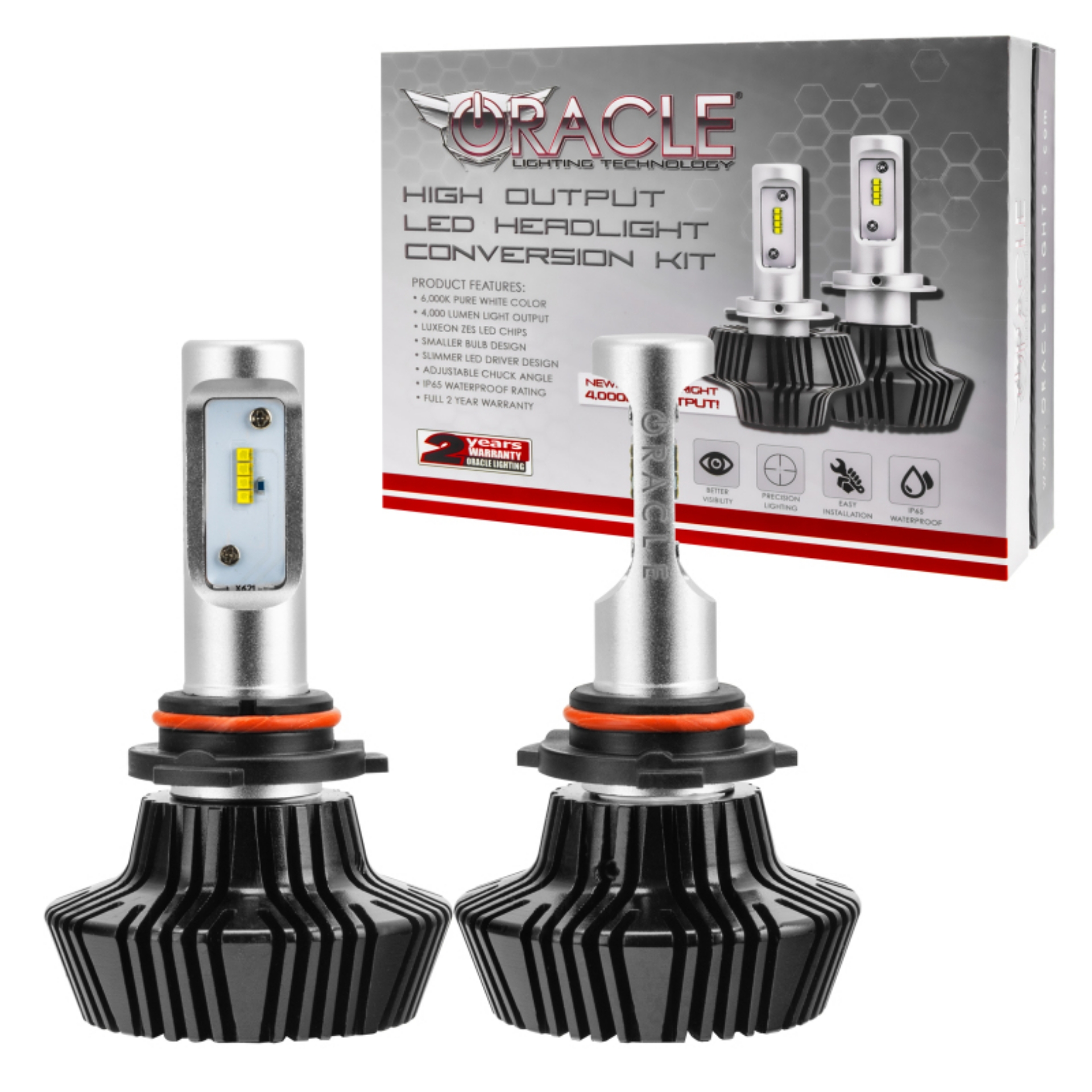 Picture of Oracle 9006 4000 Lumen LED Headlight Bulbs Pair - 6000K