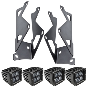 Picture of Oracle Jeep JK Dual Mounting Pillar Brackets-Lights Combo
