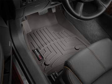 Picture of WeatherTech 2014+ Chevrolet Silverado Cocoa Front & Rear Floorliners