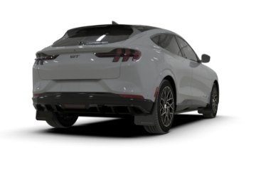 Picture of Rally Armor 21-25 Ford Mustang Mach-E-GT-Rally Black UR Mud Flap w-Dark Grey Logo