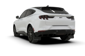 Picture of Rally Armor 21-25 Ford Mustang Mach-E-GT-Rally Black Mud Flap w-White Logo