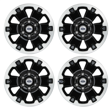 Picture of Ford Racing 19-21 Ranger 18x8in 4 Wheel Kit w-TPMS - Gloss Black w- Machined Face