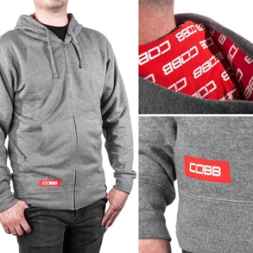 Picture of Cobb Grey Zippered Hoodie - Size Medium