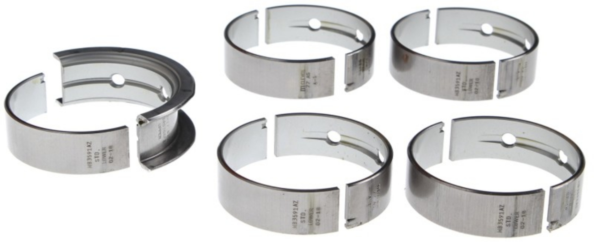 Picture of Clevite Mercedes Benz OM904-924 - Two Oval Oil Holes Aluminum Main Bearing Set