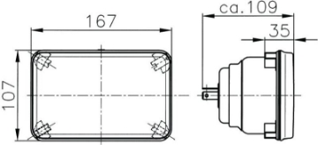 Picture of Hella Module 164 x 103mm H4 12V ECE Universal Lamp