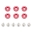 Picture of Mishimoto Small Fender Washer Kit 6pcs - Red