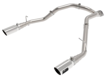 Picture of aFe Large Bore-HD 3in 409SS DPF-Back Exhaust System w- Polished Tip RAM 1500 20-21 V6-3-0