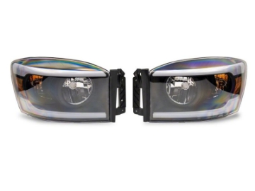 Picture of Raxiom 06-09 Dodge RAM 1500-2500-3500 Axial Headlights w- SEQL LED Bar- Blk Housing Clear Lens