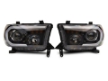 Picture of Raxiom 07-13 Toyota Tundra Axial Projector Headlights w- SEQL LED Bar- Blk Housing Clear Lens