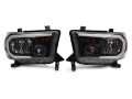 Picture of Raxiom 07-13 Toyota Tundra Axial Series Headlights w- LED Bar- Blk Housing Clear Lens