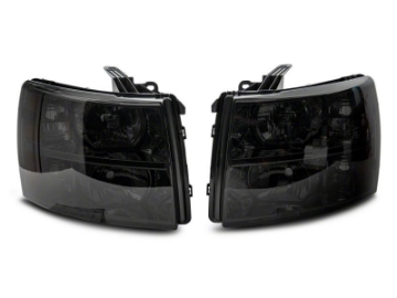 Picture of Raxiom 07-14 Chevrolet Silverado 1500 HD Axial OEM RepHeadlights- Chrome Housing- Smoked Lens