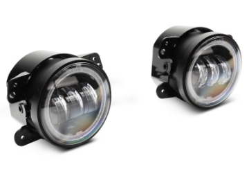 Picture of Raxiom 07-18 Jeep Wrangler JK Axial Series 4-In LED Fog Lights w- RGB Halo