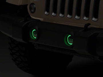 Picture of Raxiom 07-18 Jeep Wrangler JK Axial Series 4-In LED Fog Lights w- RGB Halo