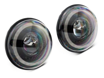 Picture of Raxiom 07-18 Jeep Wrangler JK Axial Series 7-In Dragon Eye LED Headlights- Blk Housing Clear Lens