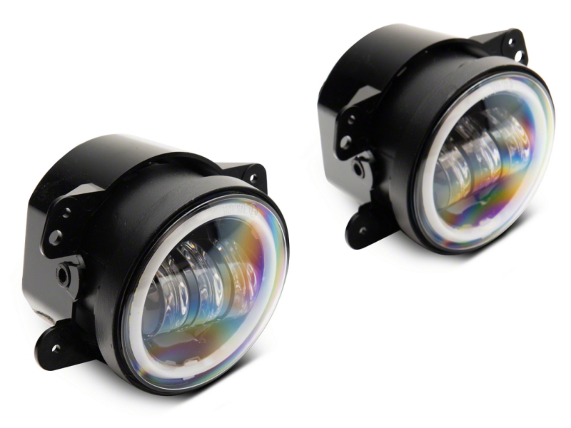 Picture of Raxiom 07-18 Jeep Wrangler JK Axial Series Halo LED Fog Lights- Amber