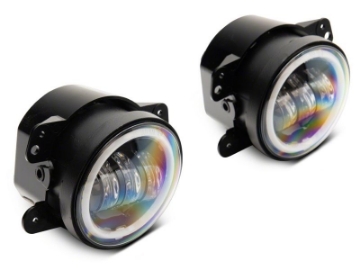 Picture of Raxiom 07-18 Jeep Wrangler JK Axial Series Halo LED Fog Lights- Amber