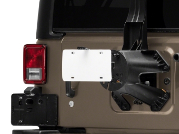 Picture of Raxiom 07-18 Jeep Wrangler JK Axial Series License Plate Bracket w- LED Brake Light