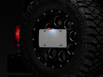 Picture of Raxiom 07-18 Jeep Wrangler JK Axial Series License Plate Bracket w- LED Brake Light
