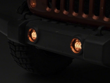 Picture of Raxiom 07-23 Jeep Wrangler JK & JL Axial Series Tri-Bar LED Fog Lights- Amber