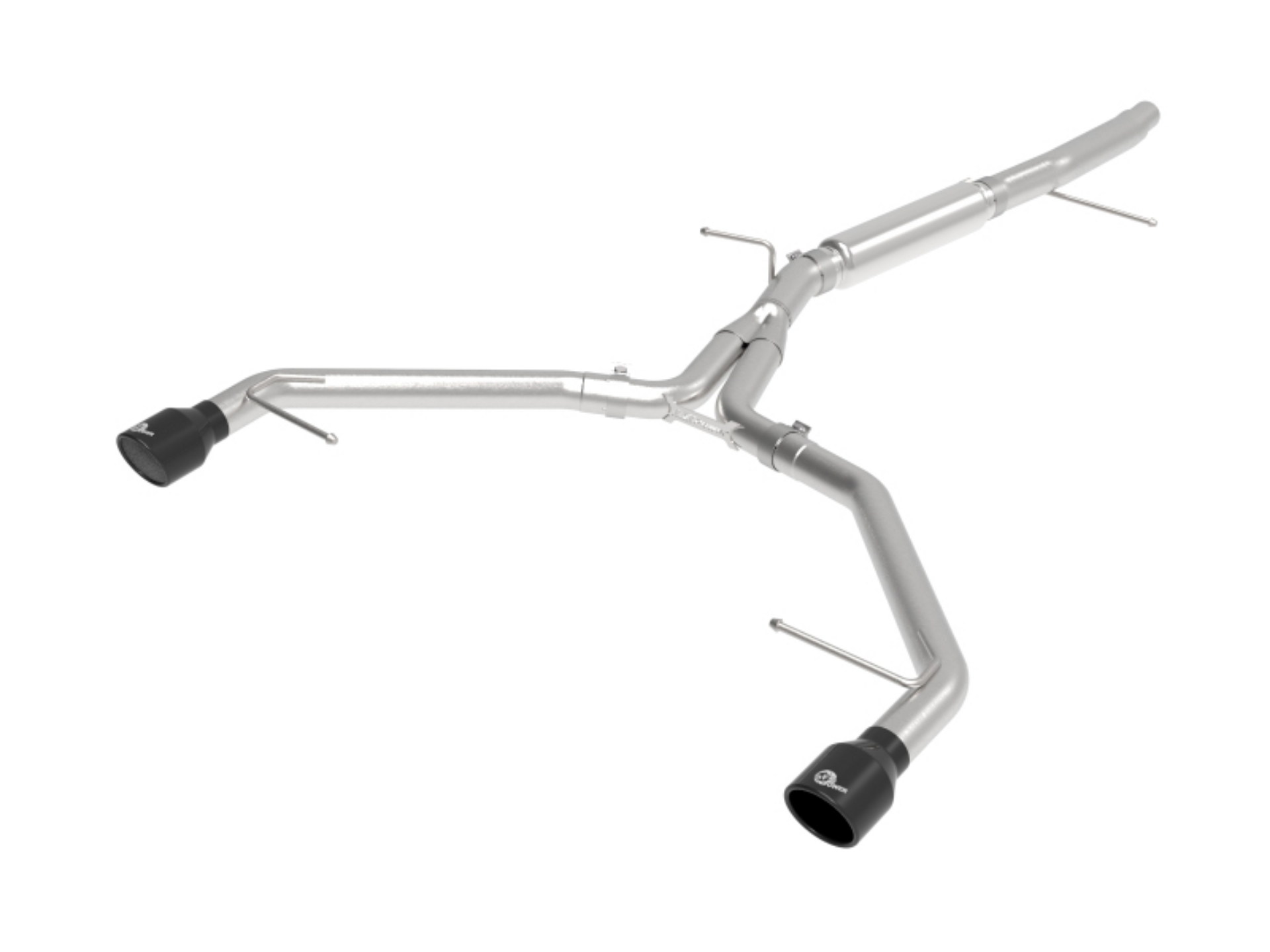Picture of aFe 17-19 Audi A4 L4-2-0L MACH Force-Xp Stainless Steel Axle-Back Exhaust System - Black Tip