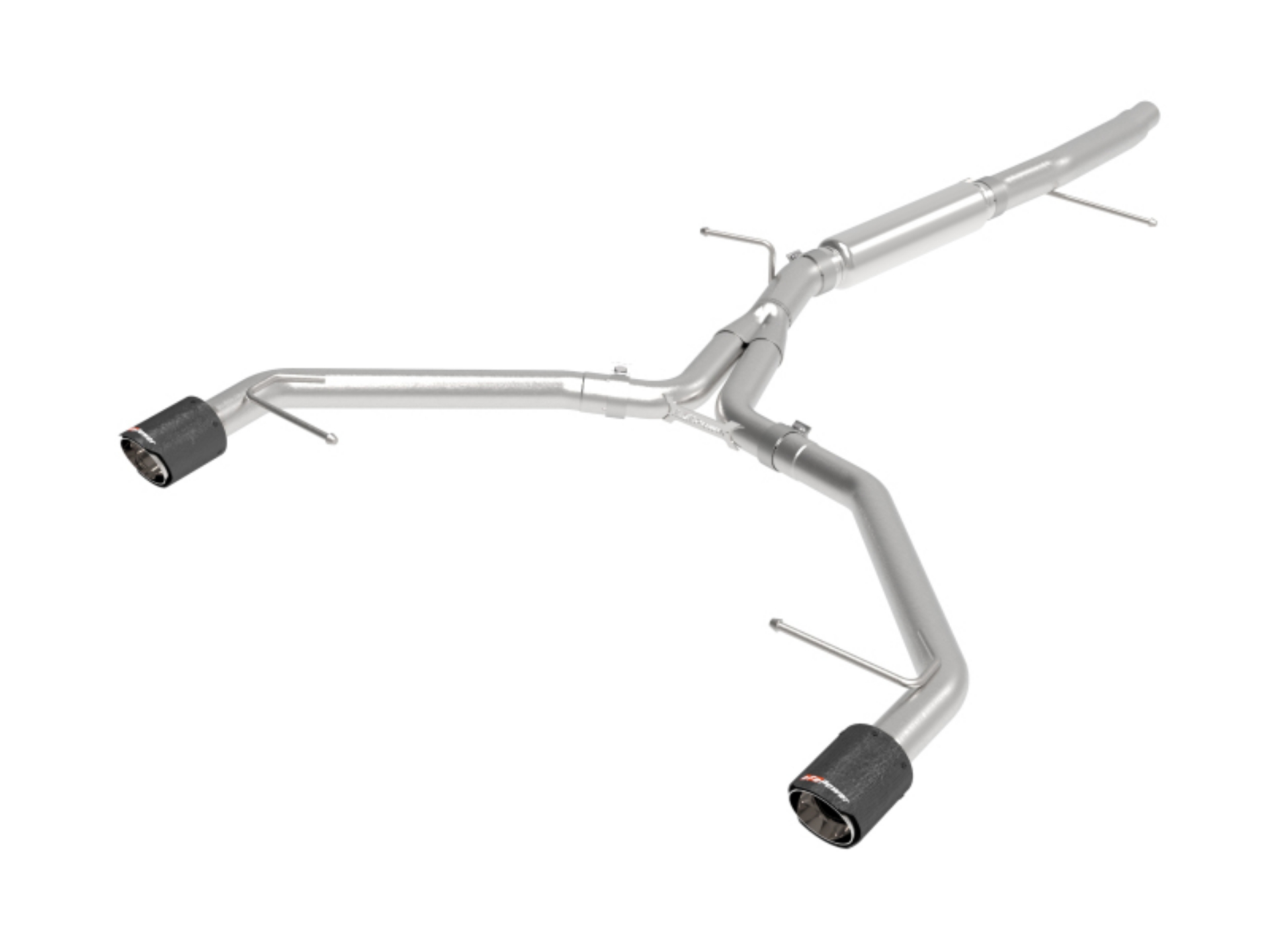 Picture of aFe 17-19 Audi A4 L4-2-0L MACH Force-Xp Stainless Steel Axle-Back Exhaust System - Carbon Tip