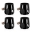 Picture of Mishimoto Aluminum -4AN Hex Finishers - Black
