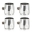 Picture of Mishimoto Aluminum -4AN Hex Finishers - Silver