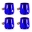 Picture of Mishimoto Aluminum -4AN Hex Finishers - Blue