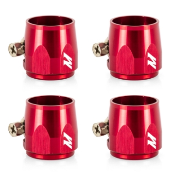 Picture of Mishimoto Aluminum -6AN Hex Finishers - Red