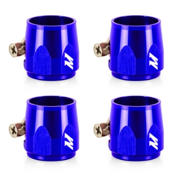 Picture of Mishimoto Aluminum -8AN Hex Finishers - Blue