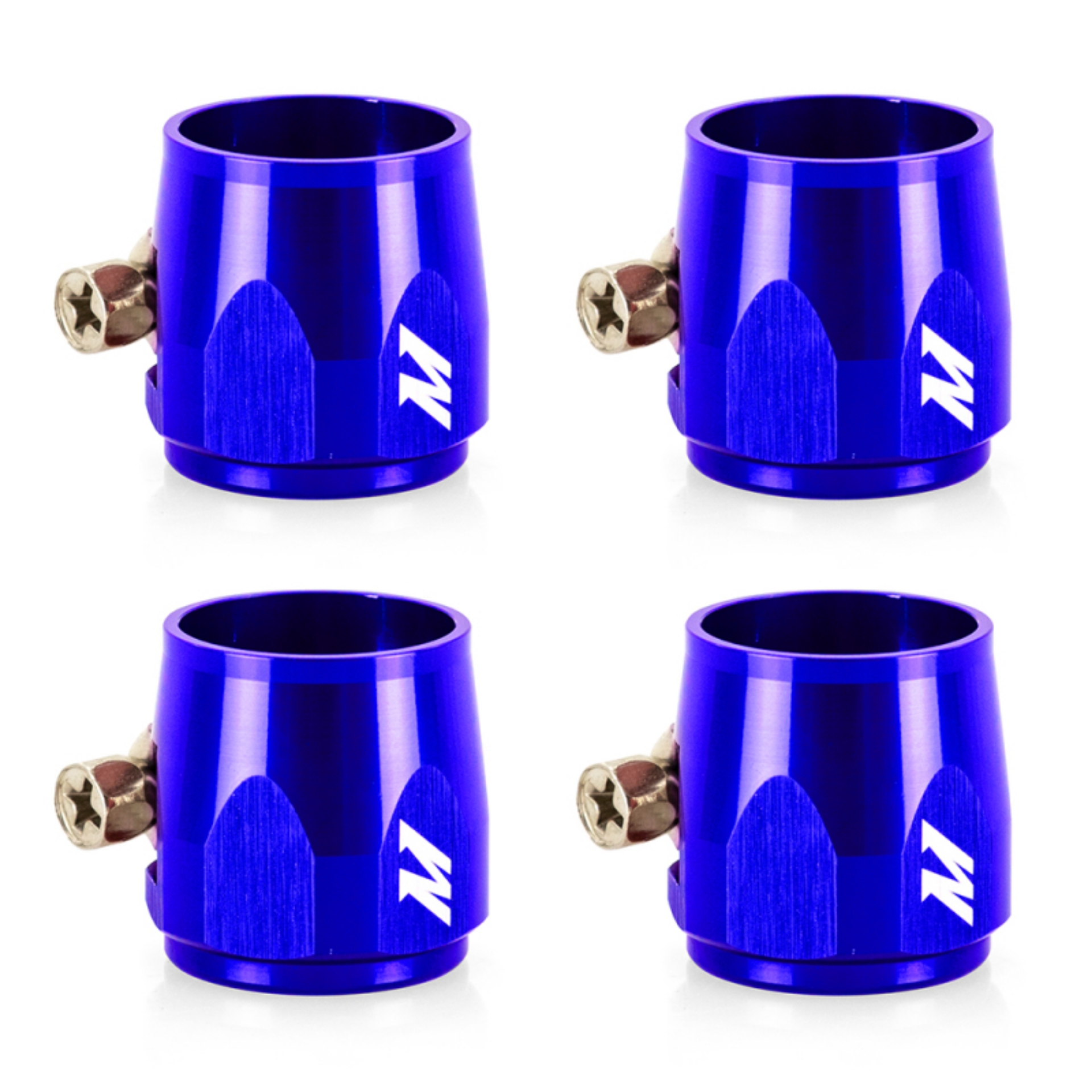Picture of Mishimoto Aluminum -12AN Hex Finishers - Blue