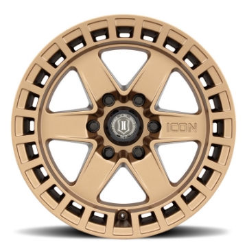 Picture of ICON Raider 17x8-5 6x135 6mm Offset 5in BS Satin Brass Wheel