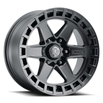 Picture of ICON Raider 17x8-5 6x120 0mm Offset 4-75in BS Satin Black Wheel