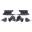 Picture of Rugged Ridge Inner Fender Liners Rear Aluminum Black 20-21 Jeep Gladiator JT