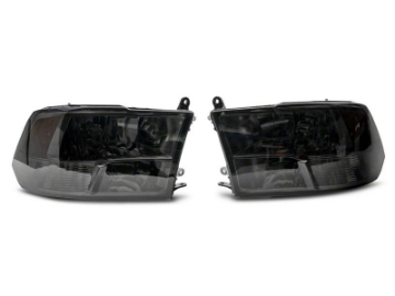 Picture of Raxiom 09-18 Dodge RAM 1500 Axial OEM Rep Headlights w- Dual Bulb- Chrome Housing Smoked Lens 