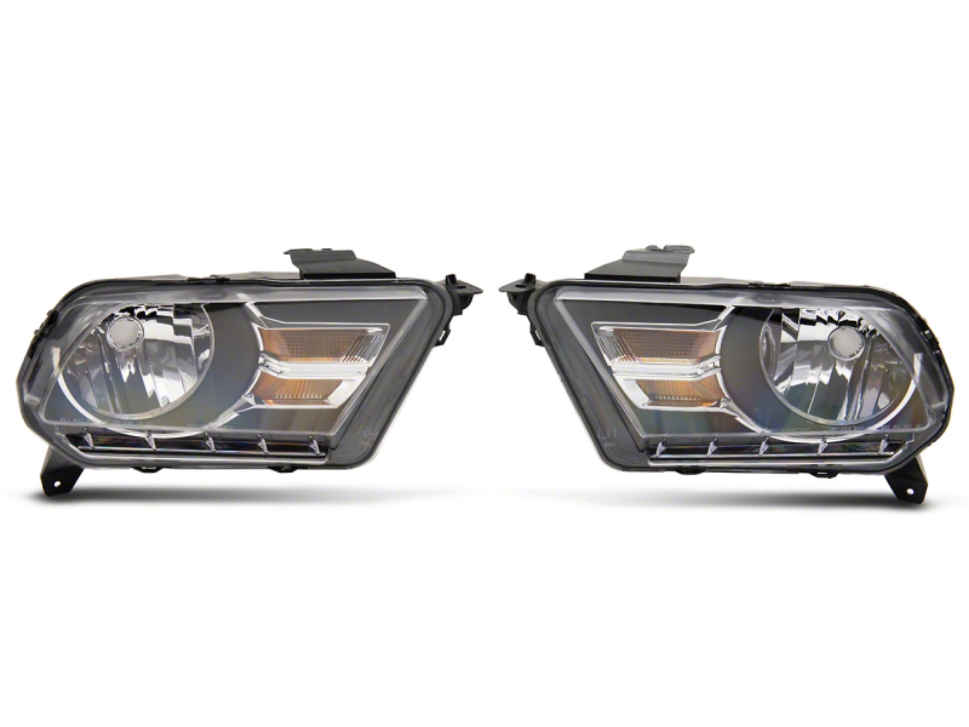 Picture of Raxiom 10-12 Ford Mustang Axial Series OEM Style Rep Headlights- Chrome Housing Clear Lens