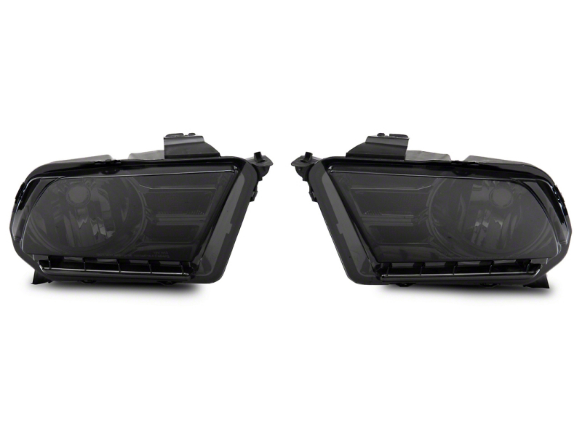 Picture of Raxiom 10-12 Ford Mustang Axial Series OEM Style Rep Headlights- Chrome Housing- Smoked Lens