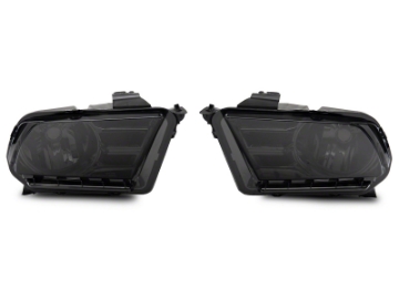 Picture of Raxiom 10-12 Ford Mustang Axial Series OEM Style Rep Headlights- Chrome Housing- Smoked Lens