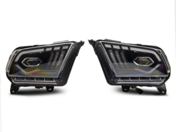 Picture of Raxiom 10-12 Ford Mustang w- Factory Halogen LED Projector Headlights- Blk Housing Clear Lens
