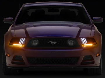 Picture of Raxiom 13-14 Ford Mustang LED Projector Headlights SEQL Turn Signals- Blk Housing Clear Lens