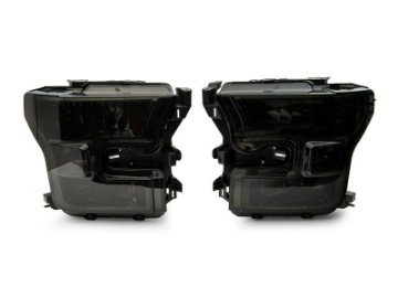 Picture of Raxiom 15-17 Ford F-150 Axial OEM Style Rep Headlights- Chrome Housing- Smoked Lens